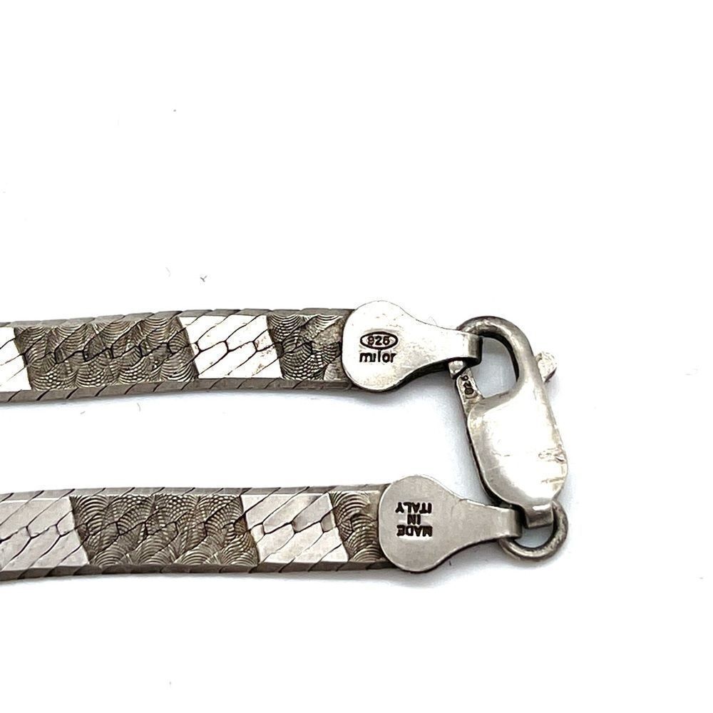 MILOR 925 Sterling Silver 2 Tone Necklace made in Italy - Picture 2 of 5